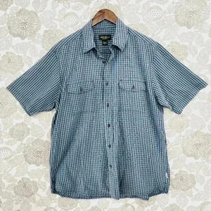 Eddie Bauer Relaxed Fit Button down Short sleeve Plaid Men's Shirt L
